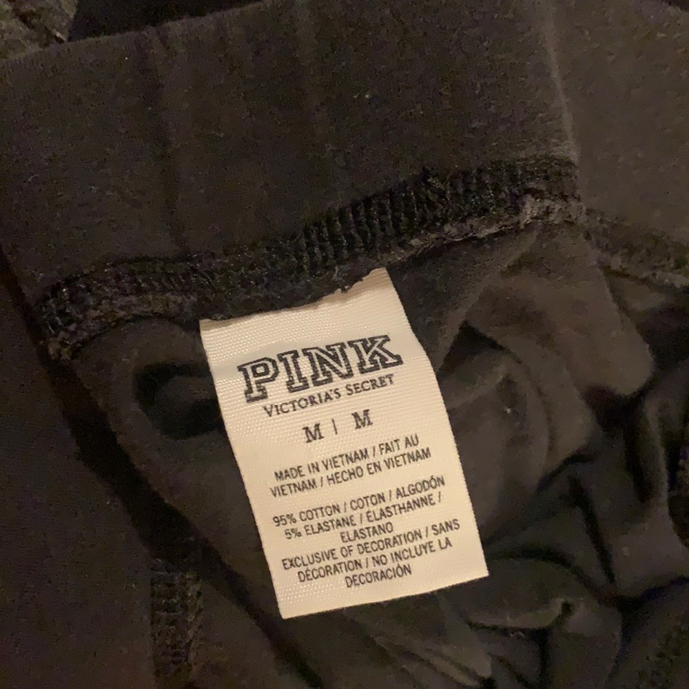 PINK Leggings size medium, side sequin lined